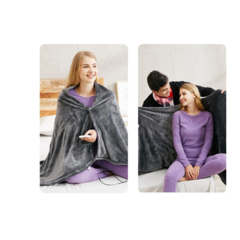 Heated Blanket Electric Shawl USB Powered Plush Fleece Three Heat Settings