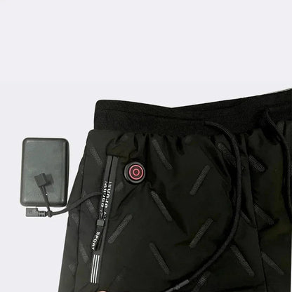 Heated Fleece Lined Pants Cold Weather Golf Quilted Electric Thermal Outdoor