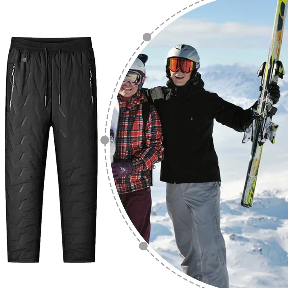 Heated Fleece Lined Pants Cold Weather Golf Quilted Electric Thermal Outdoor