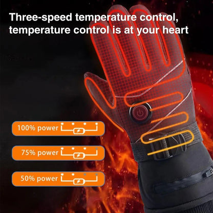 Heated Gloves Rechargeable Battery Touchscreen Fingertips Heat Levels Fleece Lined Winter