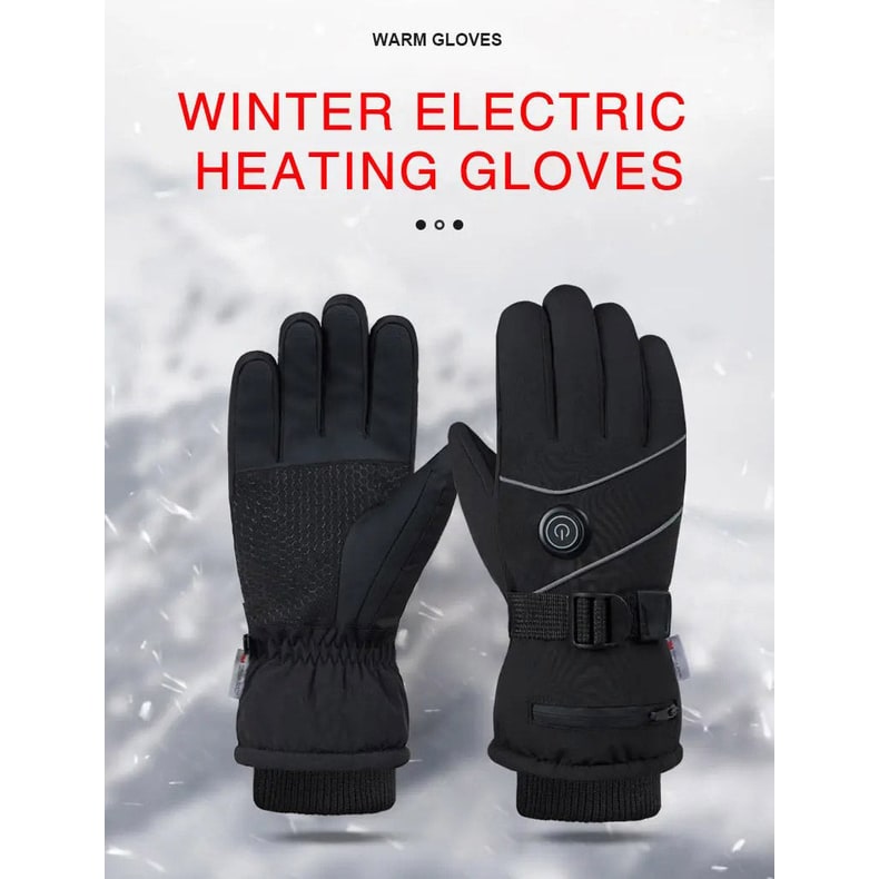 Heated Gloves Rechargeable Battery Touchscreen Fingertips Heat Levels Fleece Lined Winter