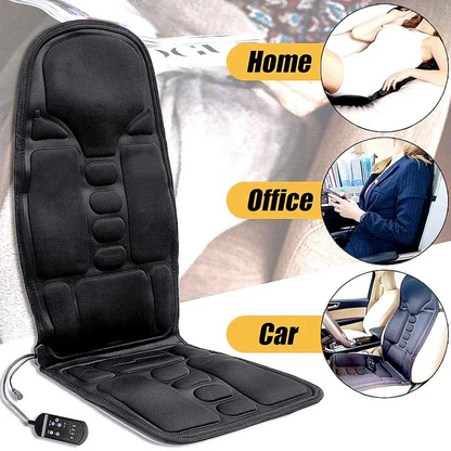 Heated Massage Seat Cushion with 8 Modes and Remote Control