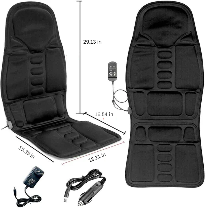 Heated Massage Seat Cushion with 8 Modes and Remote Control
