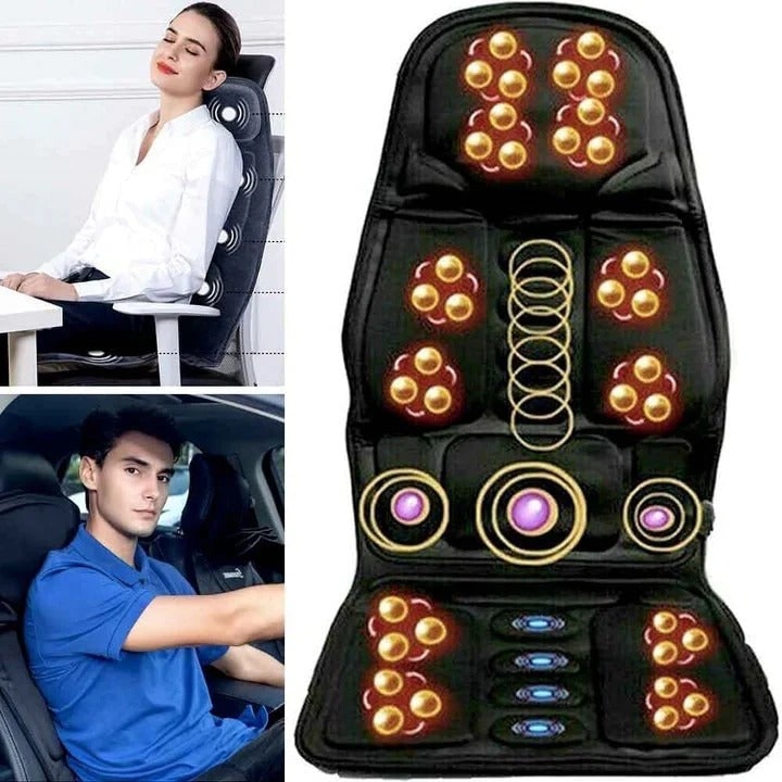 Heated Massage Seat Cushion with 8 Modes and Remote Control