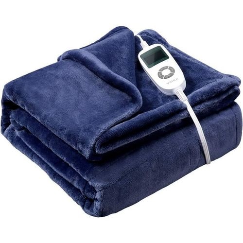 Plaid riscaldato con fodera in pile sherpa e timer di spegnimento automatico