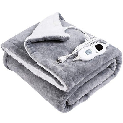 Plaid riscaldato con fodera in pile sherpa e timer di spegnimento automatico