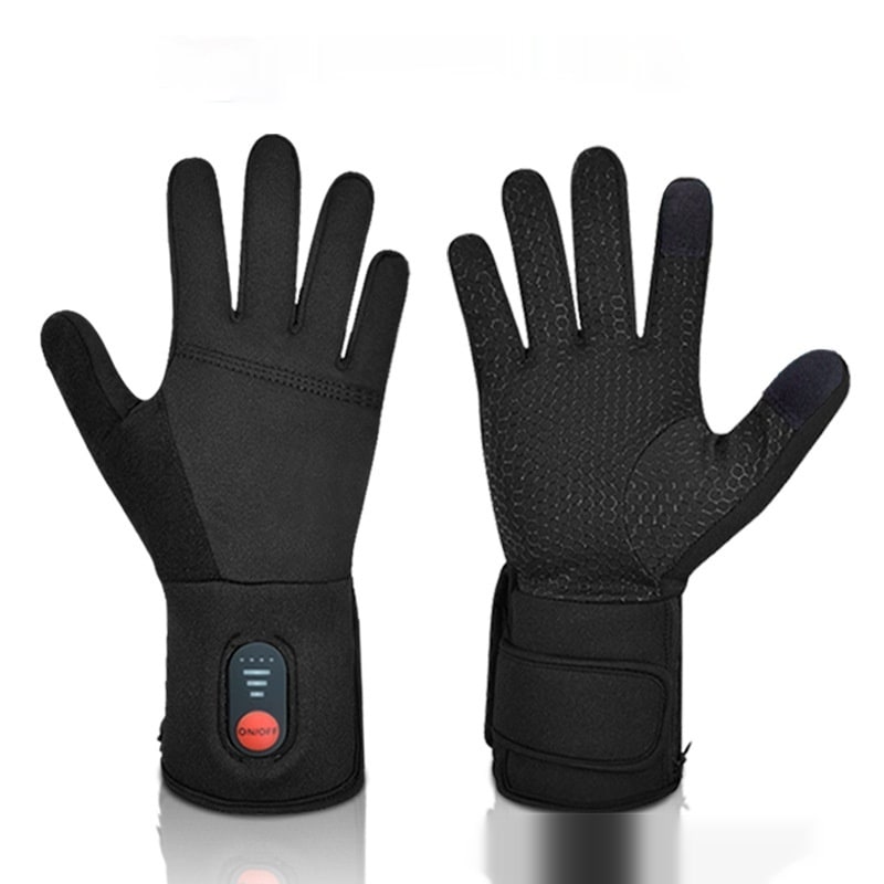 Heated Winter Gloves Rechargeable Battery Touchscreen Fingertips Adjustable Heat Grip