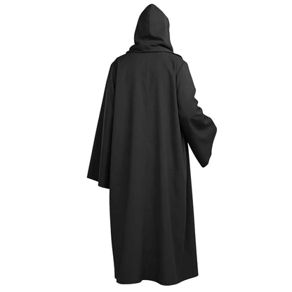 Hættekappe, Halloween-kostume, uhyggeligt troldmands- og vampyroutfit til fantasy