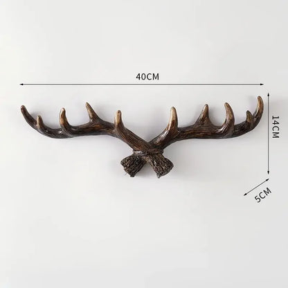 Hookler Vintage Antler Wall Hook – Retro Coat Rack for Entryway & Hallway