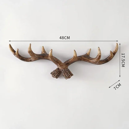Hookler Vintage Antler Wall Hook – Retro Coat Rack for Entryway & Hallway