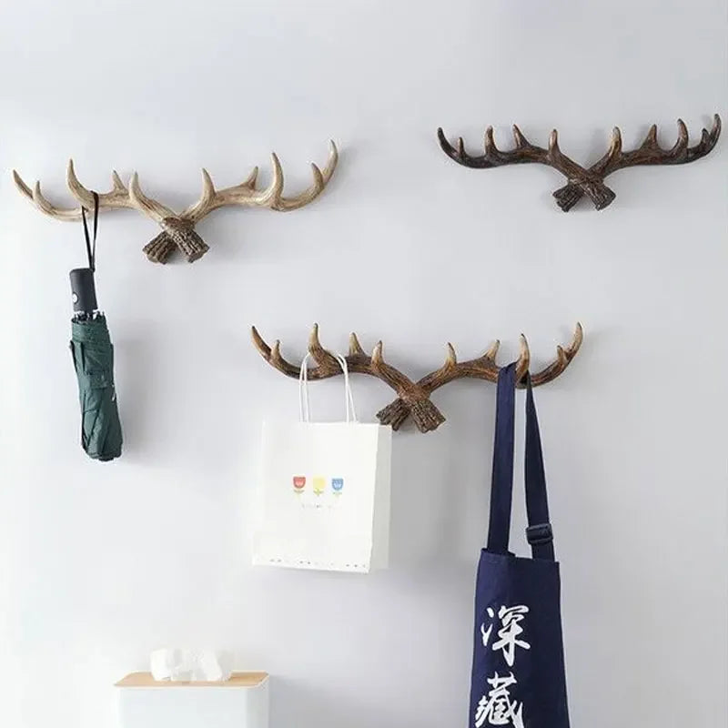 Hookler Vintage Antler Wall Hook – Retro Coat Rack for Entryway & Hallway