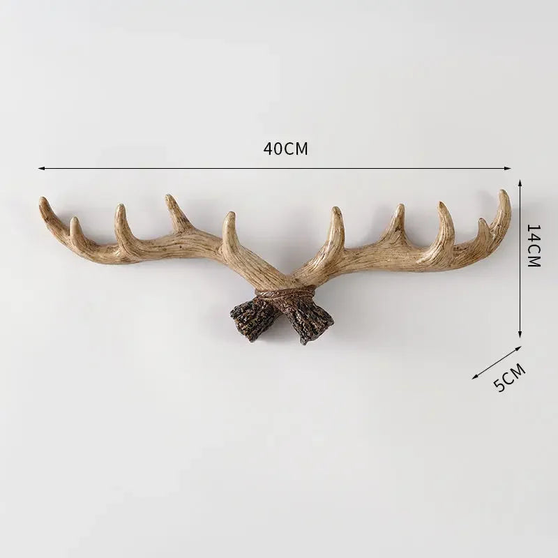Hookler Vintage Antler Wall Hook – Retro Coat Rack for Entryway & Hallway