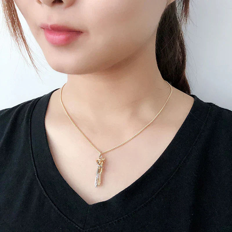 Hug Necklace Symbol Of Love Connection Affection Jewelry Gift