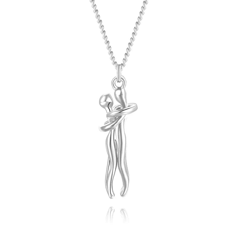 Hug Necklace Symbol Of Love Connection Affection Jewelry Gift