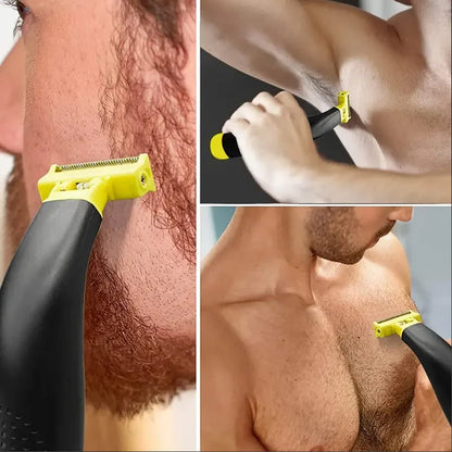 Hybrid Electric Shaver Beard Trimmer Wet Dry Body Groomer USB C Rechargeable