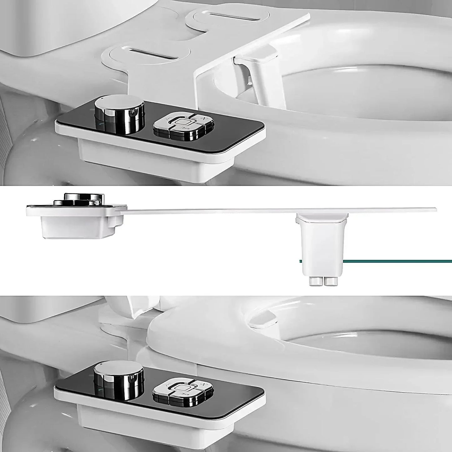 Hygienic Bidet Toilet Seat Attachment Dual Spray Adjustable Pressure