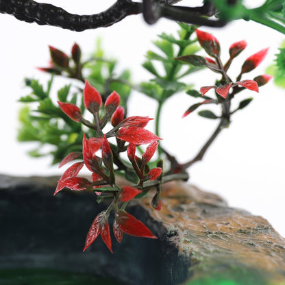 Indoor LED Water Fountain Bonsai Tabletop Waterfall Fountain Decorative Zen Relaxation Home Decor