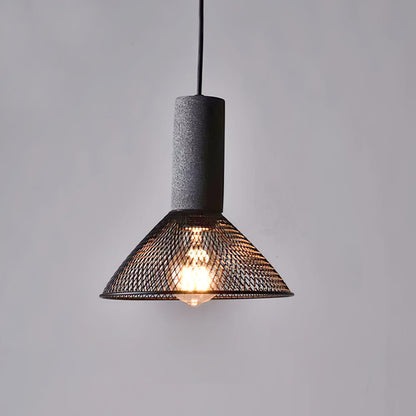 Industrial Cylindrical Pendant Light Concrete Metal E26 E27 Ceiling Fixture