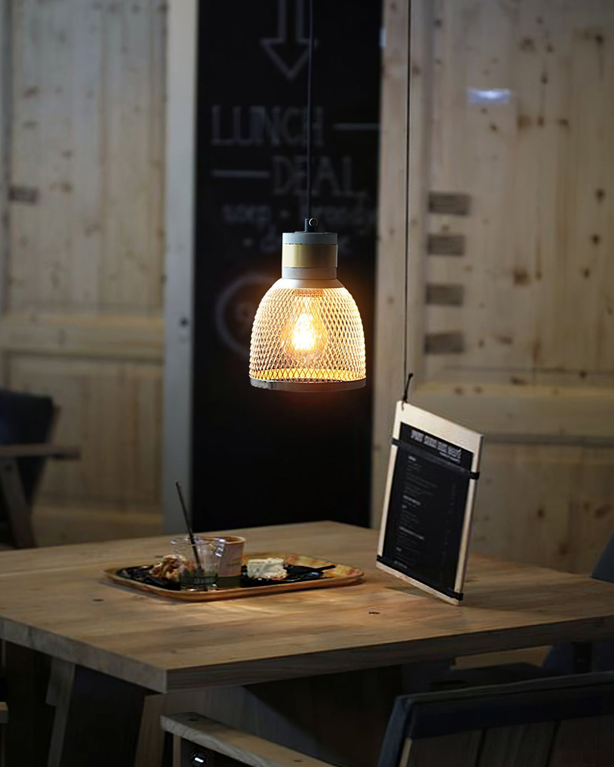 Industrial Cylindrical Pendant Light Concrete Metal E26 E27 Ceiling Fixture