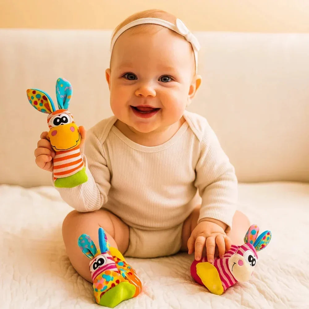 Infant Rattle Wristbands and Socks Sensory Toy Set