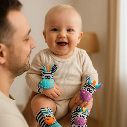 Infant Rattle Wristbands and Socks Sensory Toy Set