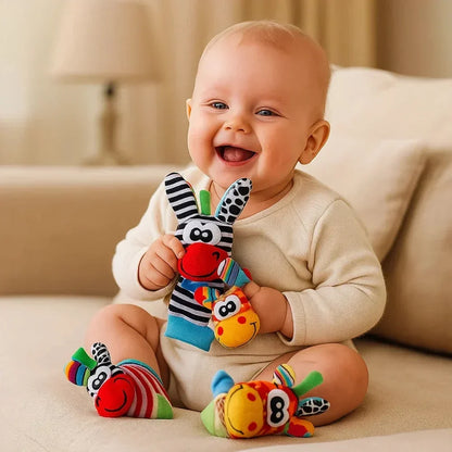 Infant Rattle Wristbands and Socks Sensory Toy Set