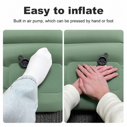 Inflatable Camping Sleeping Pad with Built-In Pump