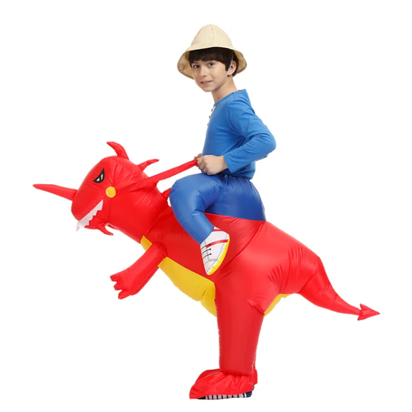 Inflatable Dinosaur Halloween Costume Funny Full Body Dress Up Outfit