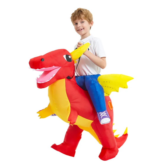 Inflatable Dinosaur Halloween Costume Funny Full Body Dress Up Outfit