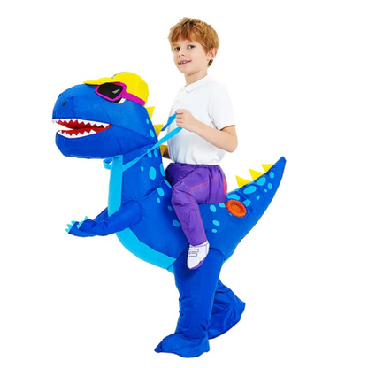 Inflatable Dinosaur Halloween Costume Funny Full Body Dress Up Outfit
