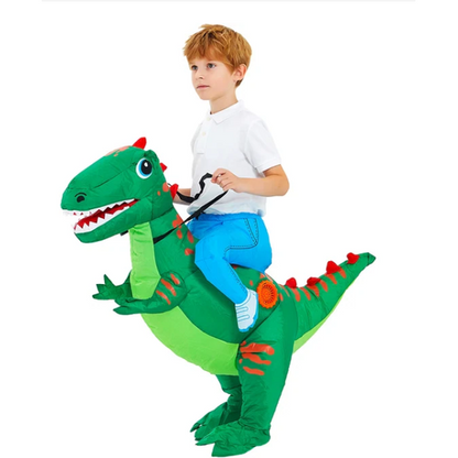 Inflatable Dinosaur Halloween Costume Funny Full Body Dress Up Outfit