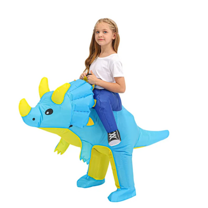 Inflatable Dinosaur Halloween Costume Funny Full Body Dress Up Outfit
