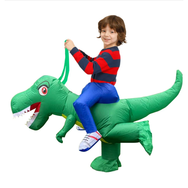 Inflatable Dinosaur Halloween Costume Funny Full Body Dress Up Outfit