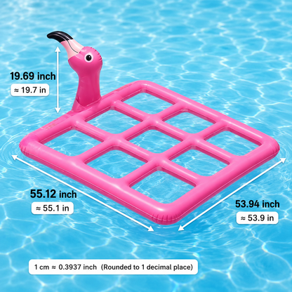 Inflatable Flamingo Pool Float with Tic Tac Toe Game