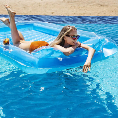 Inflatable Suntan Pool Lounge Float Full Body Sunbathing Mat