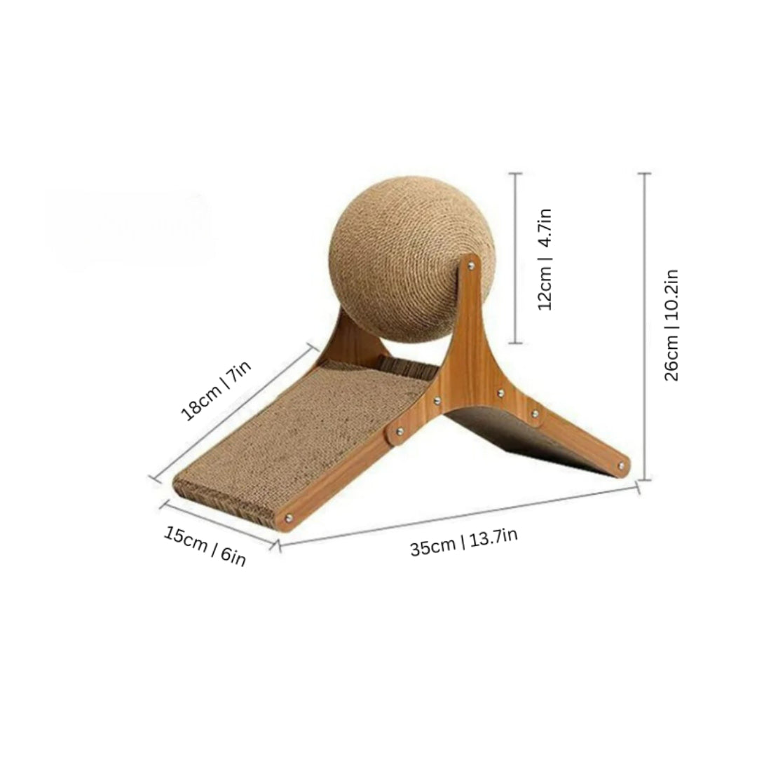 Interactive Cat Scratcher Ball Climbing Toy With Stable Base