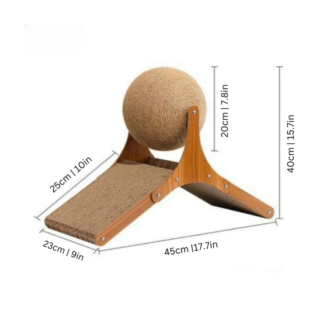 Interactive Cat Scratcher Ball Climbing Toy With Stable Base