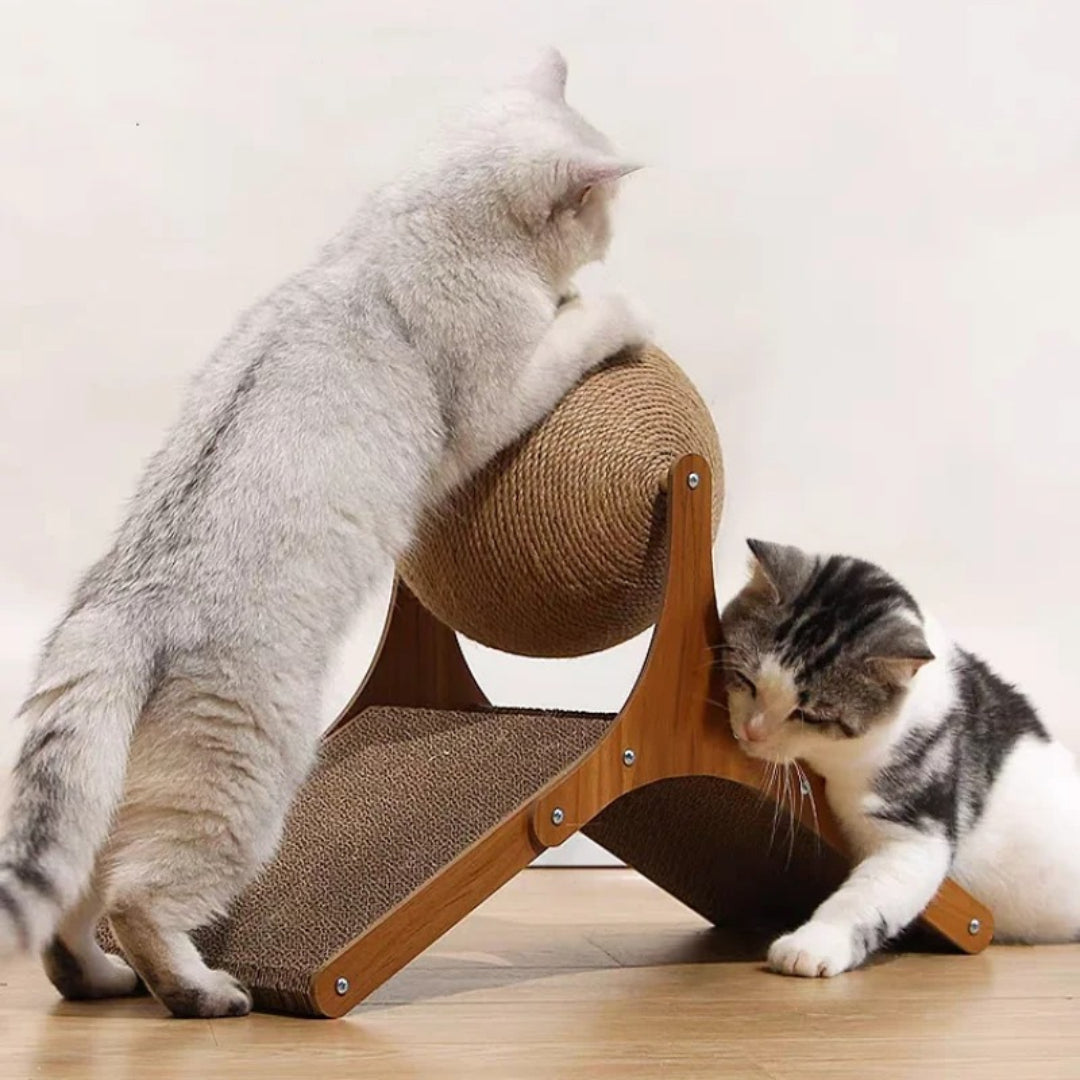 Interactive Cat Scratcher Ball Climbing Toy With Stable Base