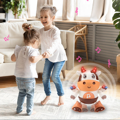 Interactive Cow Toy with Lights and Music Educational Toy for Kids