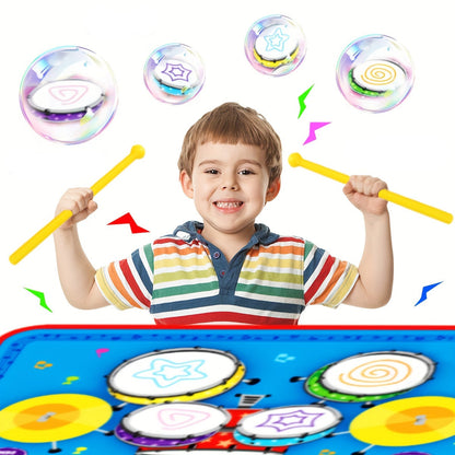 Interactive Kids Musical Play Mat Piano Drum Music Floor Toy for Toddlers