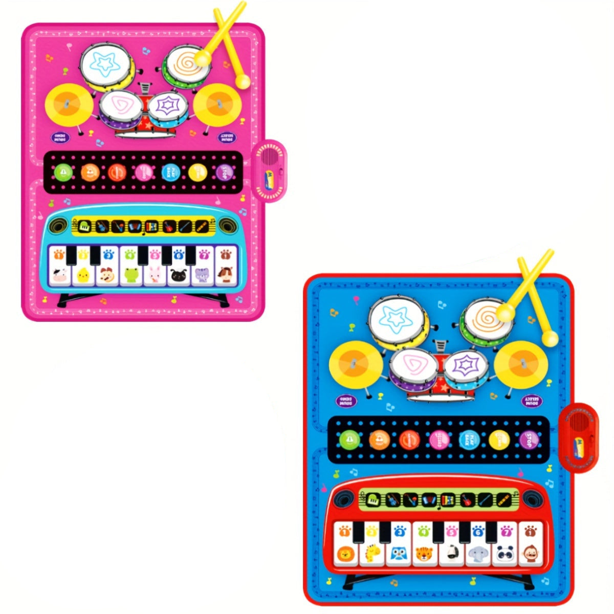 Interactive Kids Musical Play Mat Piano Drum Music Floor Toy for Toddlers