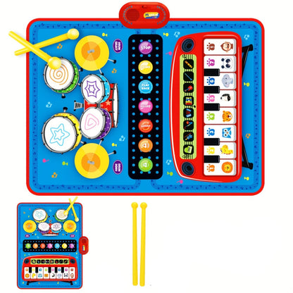 Interactive Kids Musical Play Mat Piano Drum Music Floor Toy for Toddlers