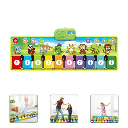 Interactive Kids Piano Floor Mat Musical Play Mat Educational Dance Keyboard Toy