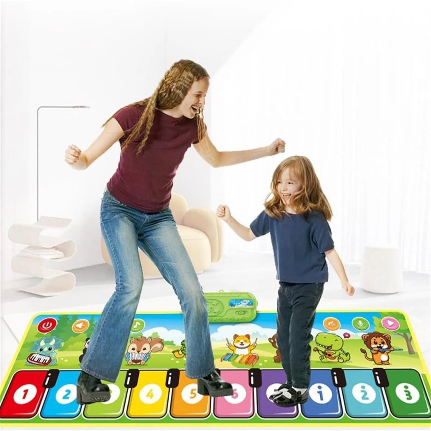 Interactive Kids Piano Floor Mat Musical Play Mat Educational Dance Keyboard Toy