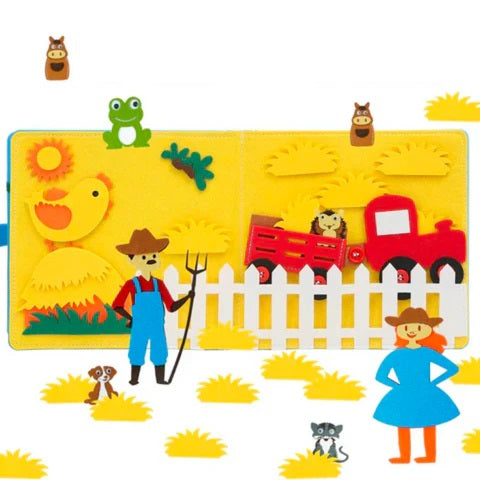 Interactive Montessori Busy Book for Kids 3D Learning Activity Book Animals Numbers Colors