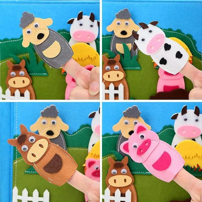 Interactive Montessori Busy Book for Kids 3D Learning Activity Book Animals Numbers Colors