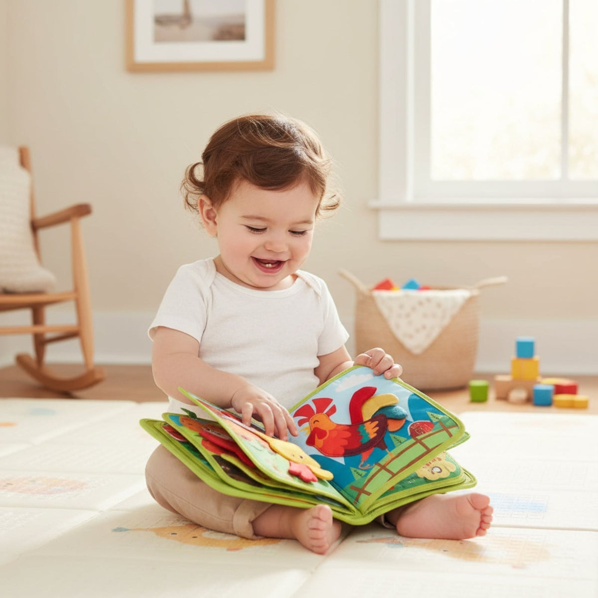 Interactive Montessori Farm Book for Toddlers