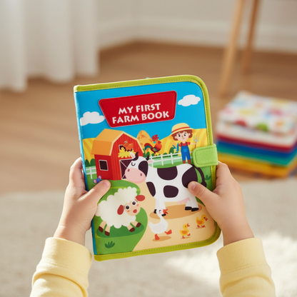 Interactive Montessori Farm Book for Toddlers