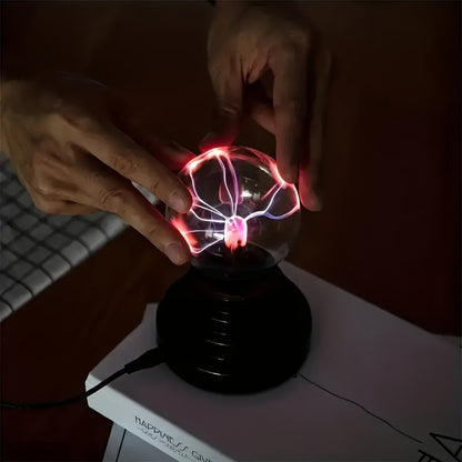 Interactive Plasma Ball LED Lamp USB Touch & Sound Reactive Decorative Light