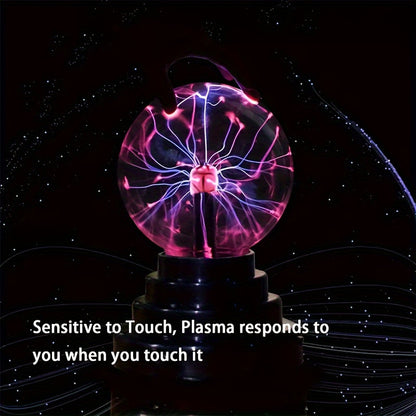 Interactive Plasma Ball LED Lamp USB Touch & Sound Reactive Decorative Light